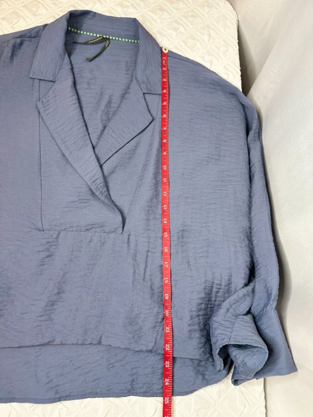Anthropologie Dylon Wide-Placket Top, MEDIUM Lagenlook Boho Artsy Relaxed Boxy - Picture 3 of 5